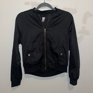 Olive and Oak Black Bomber Jacket